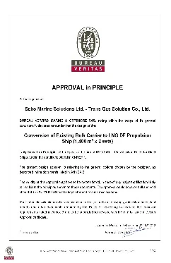 BV AiP - LNG DF 추진 전환 개념설계 인증